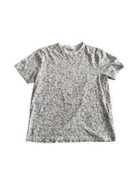 KARL LAGERFELD White Black Profile Logo T Shirt Size XL